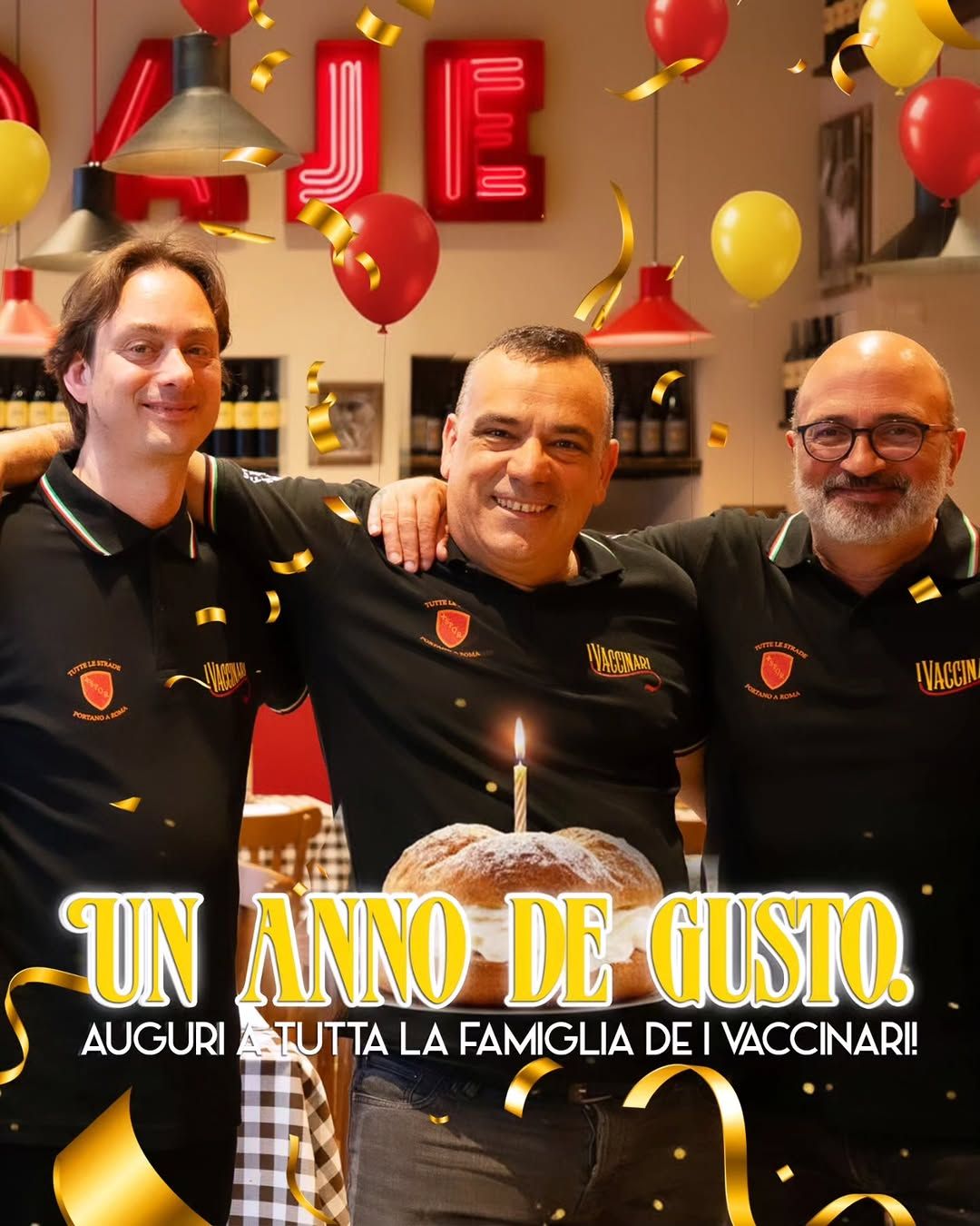 Un anno di apertura festeggiato in trattoria